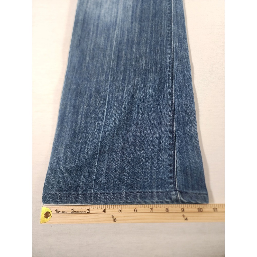 !iT Jeans Hottie Y2k Flare Women 32 Long Bootcut Blue Medium Wash Stretch Denim - Picture 3 of 10